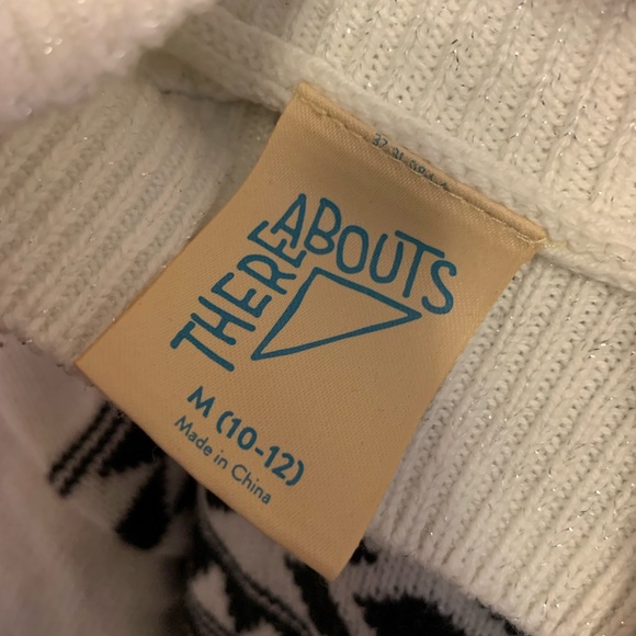 White and Black Turtle Neck Sweater - Picture 2 of 2